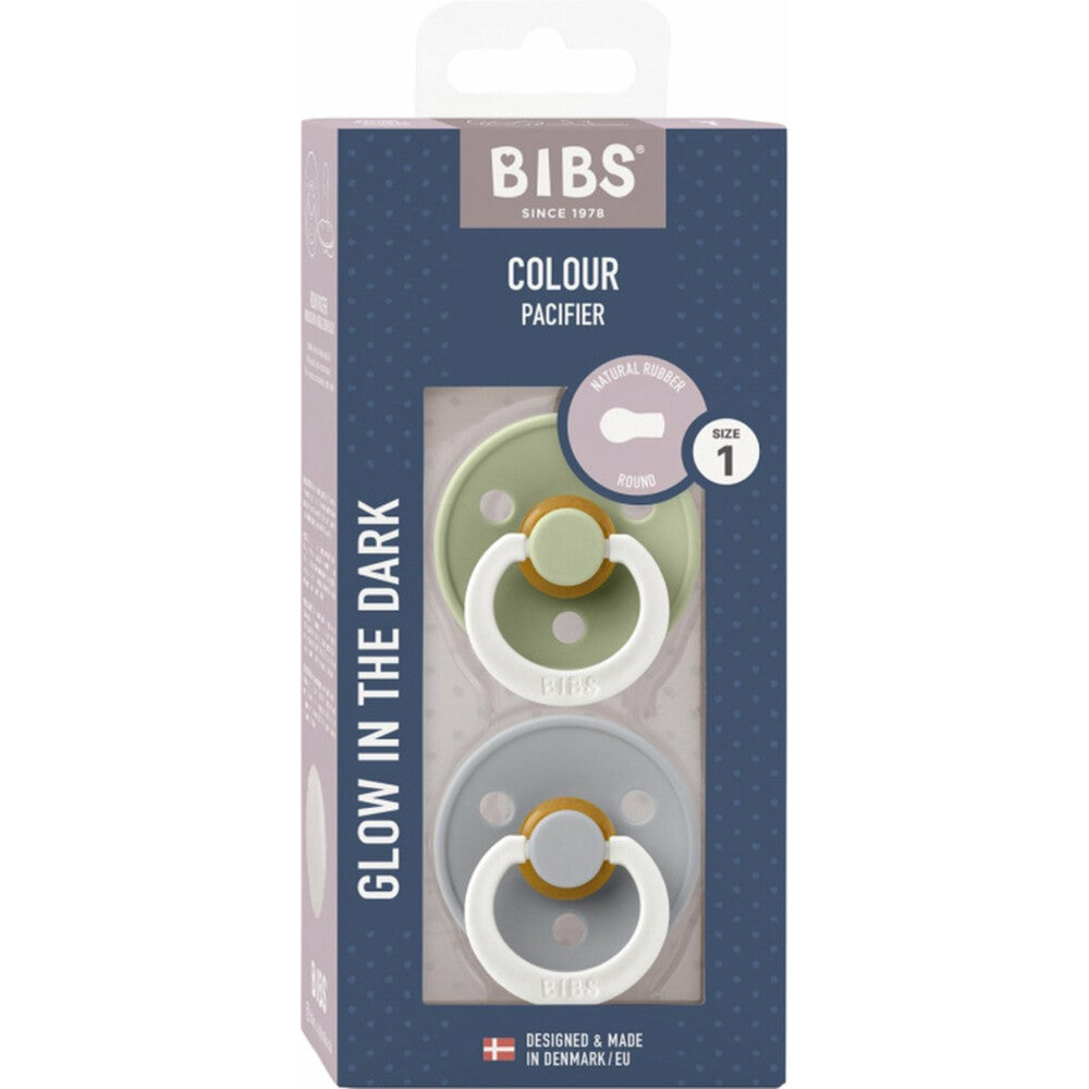 Bibs - Speen GLOW maat 1 | 2 pack Sage/Cloud