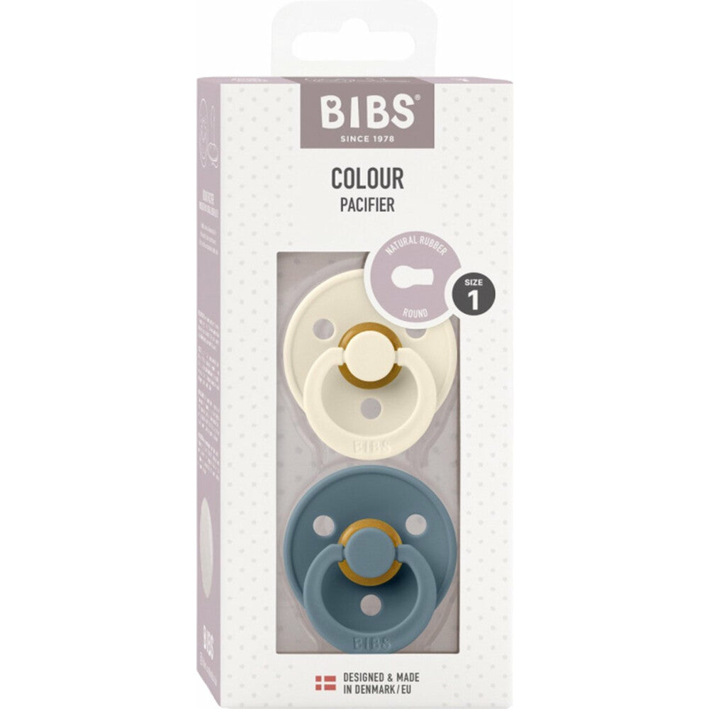 Bibs - Speen maat 1 | 2 pack Ivory/Petrol